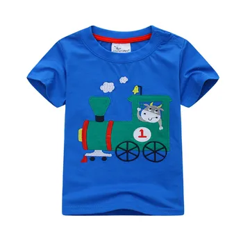 

Jumping Meters Short Sleeve T shirts for baby boys clothes cotton animals applique children boys tees tops for summer wear top
