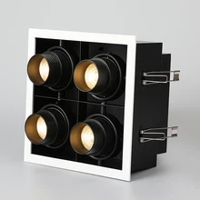 PULUOTI четыре головки Гибкая регулировка угла Встраиваемый прожектор