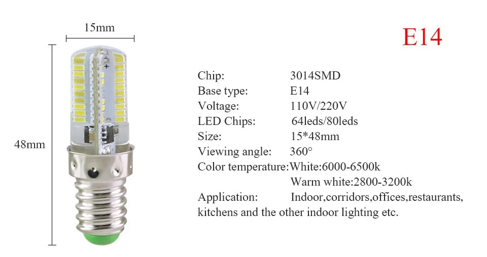 Silicone Body G9 E14 Mini Led Lamp02