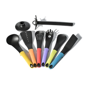 

6pcs/set Nylon Cooking Tool Set Nonstick Slotted Turner Skimmer Ladle Spoon Spaghetti Server HeatResistant Kitchen Tool