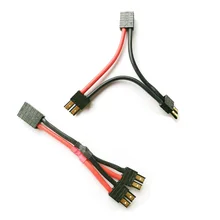 Conector de clavija TRX, Cable paralelo, extensión de 1 a 2, adaptador para juguetes de carreras RC