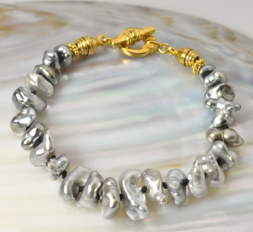 

08752 BRACELET TAHITIAN South Sea KESHI PEARLS