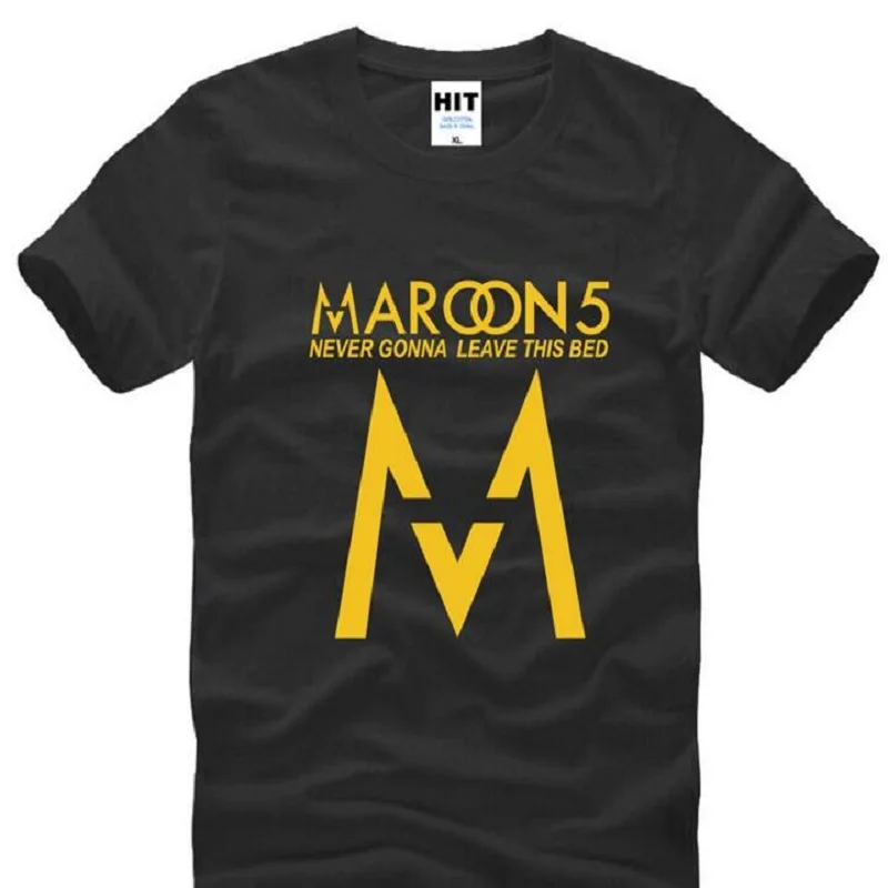 Модные рок-группы maroon5 печатных футболки для мужчин короткий рукав о-образный