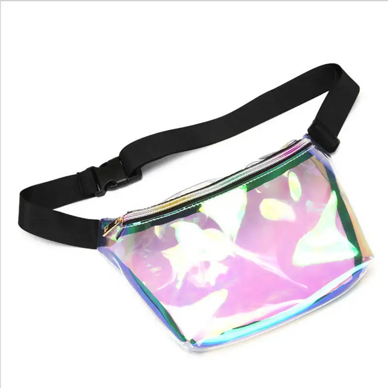 clear holographic fanny pack