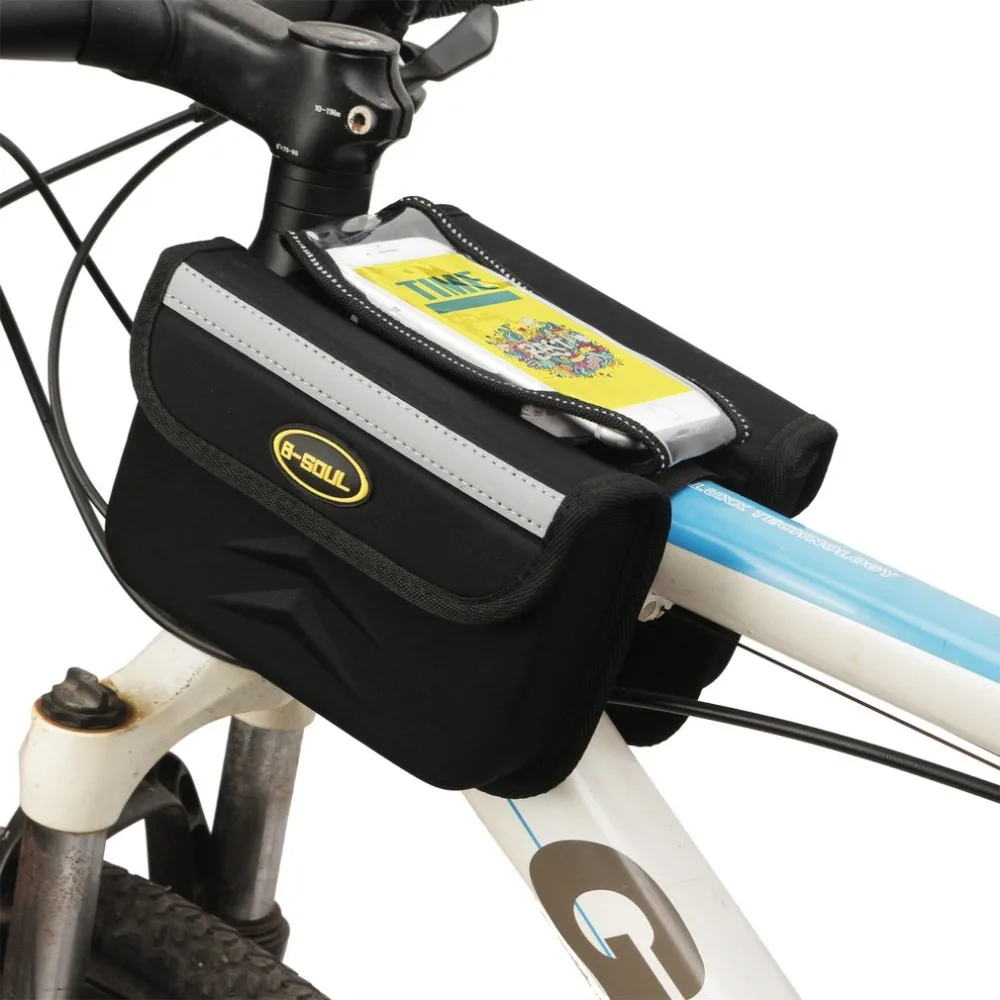 

Durable Use Bicycle Bag Bike Front Frame Bag Waterproof Touch Screen Cycling Bag Tube Storage Bag For Mobile Phone