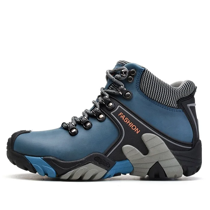 VESONAL/ботильоны из искусственной кожи; зимние теплые ботинки на меху; Мужская обувь; кроссовки для взрослых; мужская повседневная обувь для прогулок; A2027 - Цвет: Blue Boots