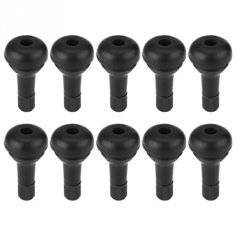 

10Pcs Car Auto TR413 / TR415 Wheel Snap In Tire Tyre Valve Stem Short Rubber Valve