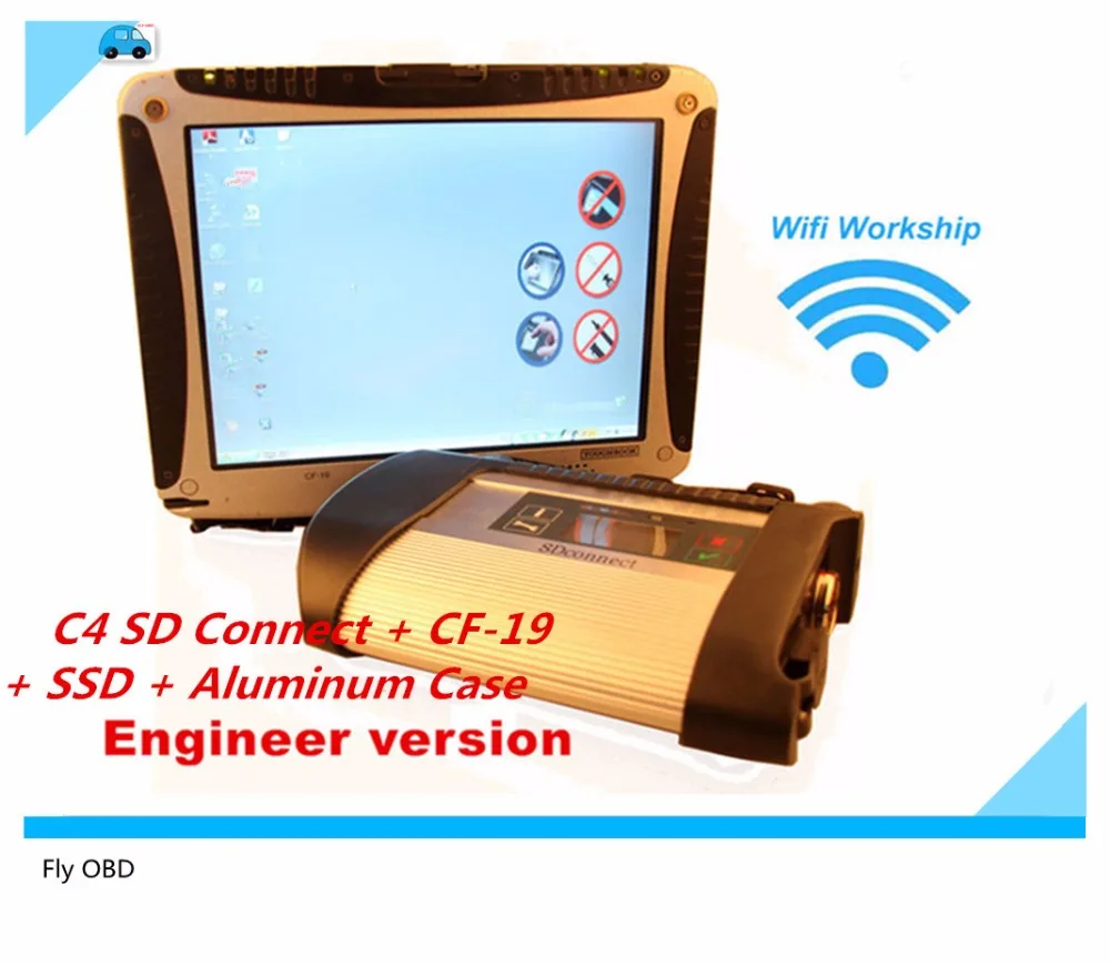 2017 CF19 + MB Star C4 c4 SD Connect + SSD Xentry Diagnostics System Compact 4 Mercedes Diagnosis Multiplexer For Benz Diagnose