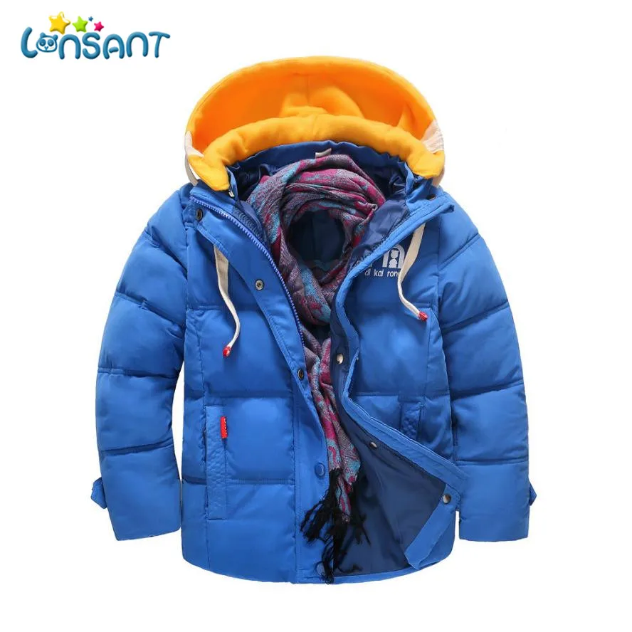 LONSANT/куртки; пальто для маленьких мальчиков; ветрозащитное пальто на молнии; топы для малышей; зимняя одежда; теплая одежда; детская куртка; Прямая поставка; De15