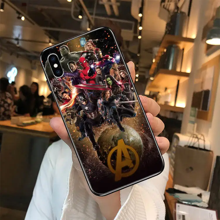 Marvel DC Comics железные человеческие Мстители Endgame Thanos Мягкий ТПУ чехол для iPhone X SE 5 5S 6 6 S Plus 7 8 Plus XR XS MAX