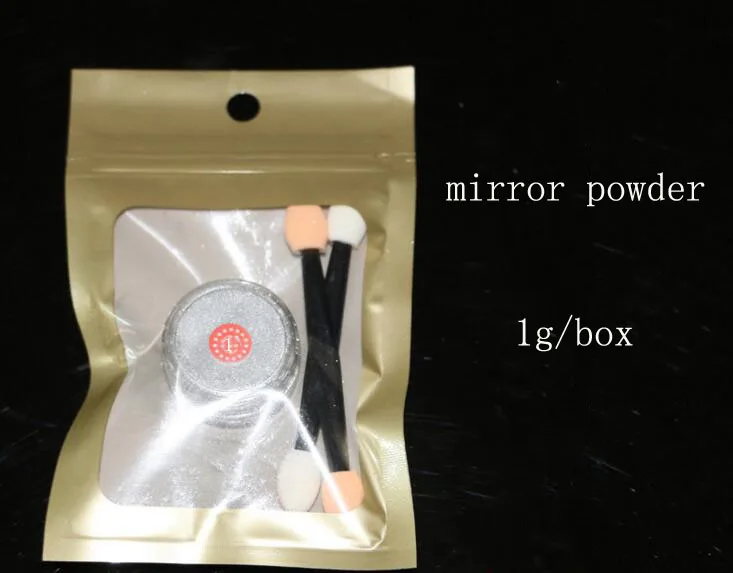 

Mirror Powder 2 Boxes/Set 1g/box NEW! GOLD SILVER Mirror Chrome Powder Pigment for Nail Art Design - 2017 Nail Hot Sale !