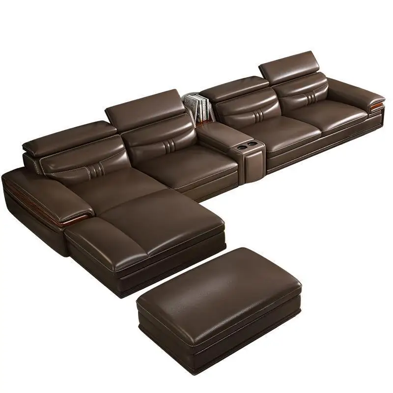 Oturma Grubu Kanepe Pouf Moderne Recliner Home Puff Para Sillon Leather Mobilya Set Living Room Furniture De Sala Mueble Sofa
