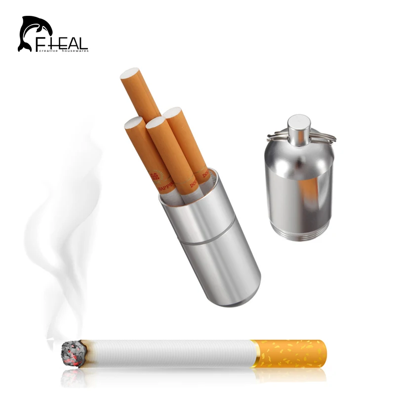 Portable Mini Zigarettenetui Aluminiumlegierung Zigarette Schnalle Fall·Keychain 