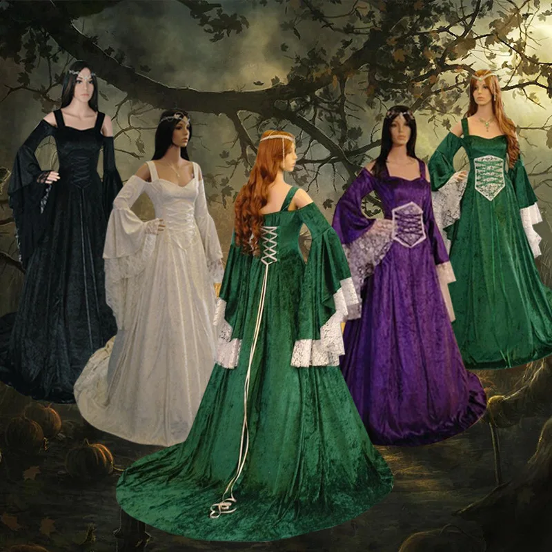 New Hot Renaissance Medieval Dress and Cosplay Costumes Halloween Costume