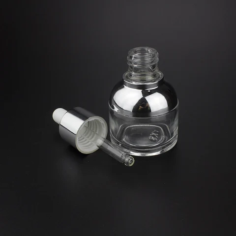 Cosmética do Conta-gotas dos Pces Claro do Conta-gotas de Vidro 30ml para Óleos 30ml da Garrafa Recipiente Essenciais Claro 100 30 ml