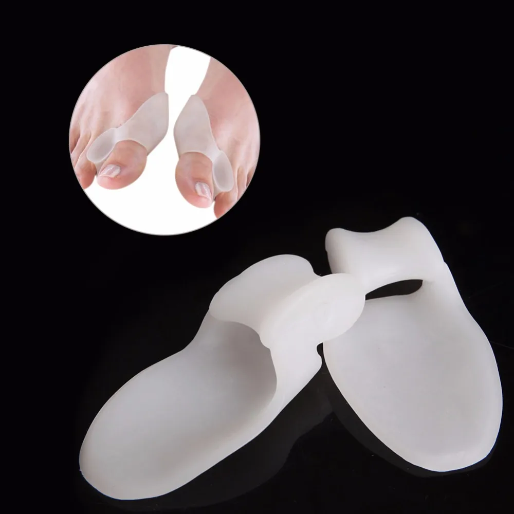 2 шт гелевые силиконовые разделители для пальцев ног выпрямитель вальгусная деформация от боли