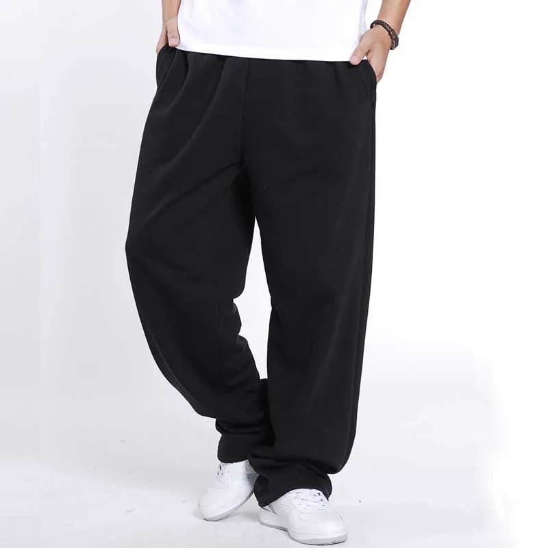 Модная уличная одежда в стиле хип-хоп, тренировочные Мужские штаны для бега, джоггеры, хлопковые осенне-зимние спортивные штаны, Свободные мешковатые спортивные брюки, мужская одежда - Цвет: 213 Black