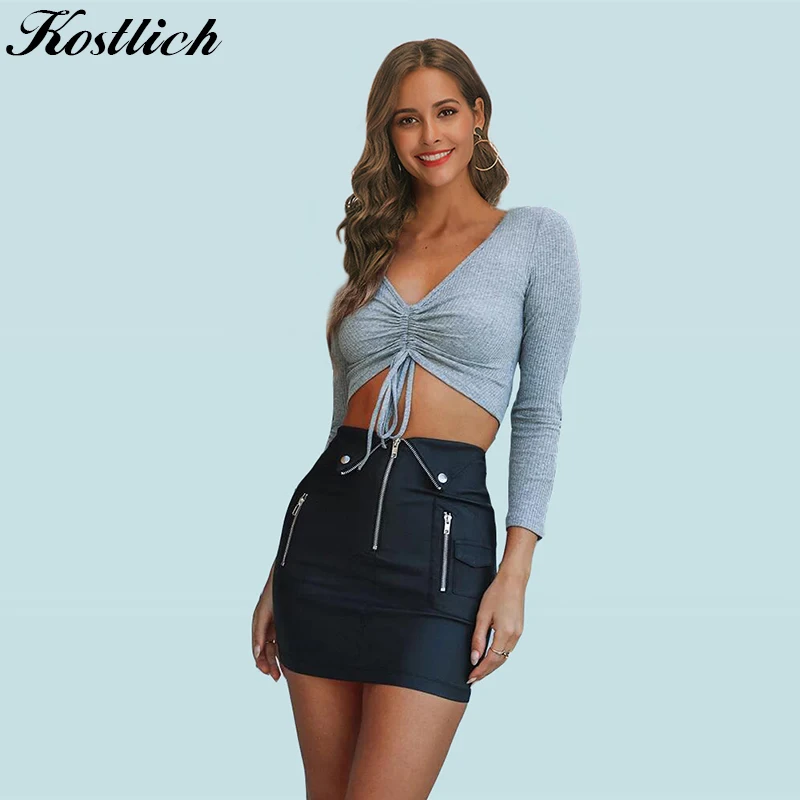 Kostlich Autumn V Neck Long Sleeve Women Tops And Blouses