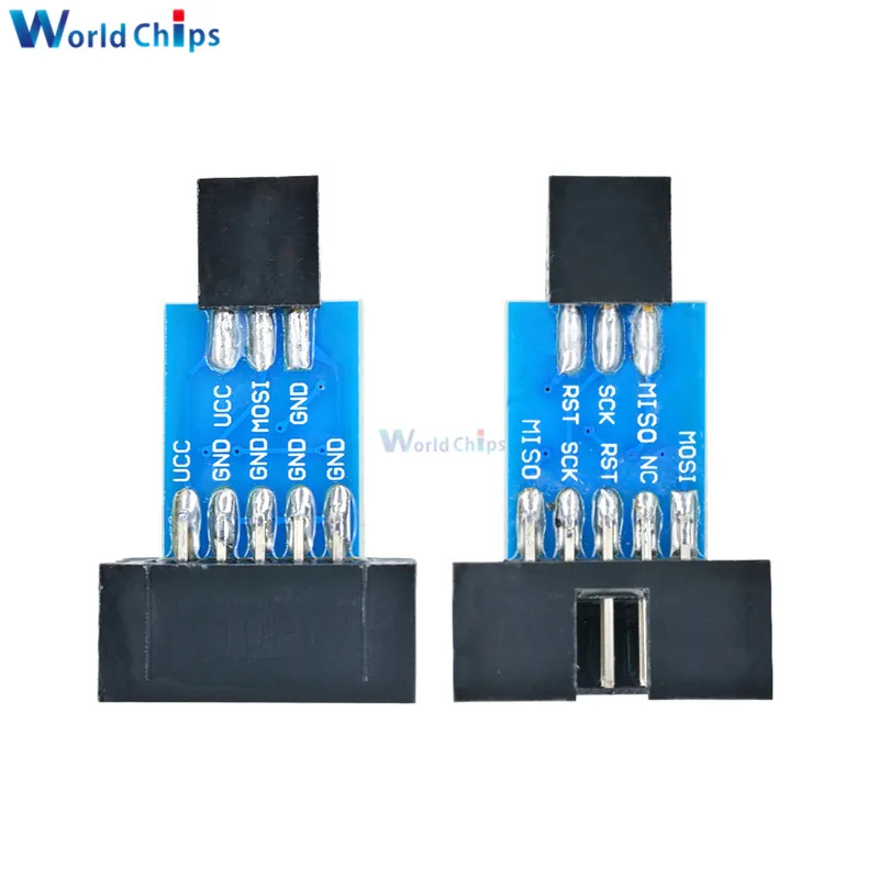 10 контактная 6 плата адаптера для AVRISP MKII USBASP STK500 35 мм x 20 отличное качество|usb board|board