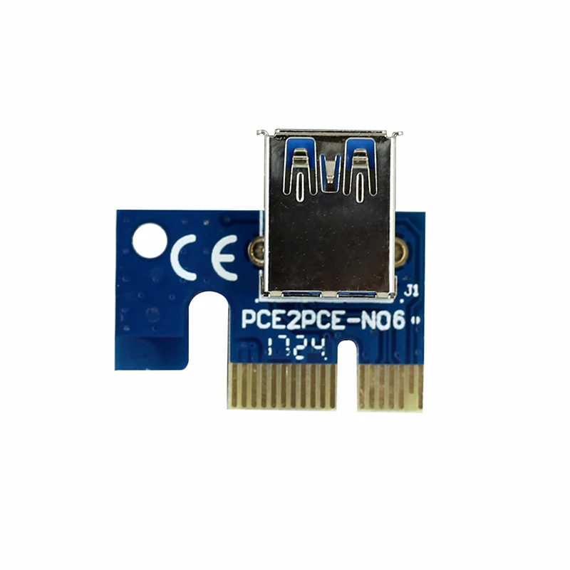 PCIE-Blue-PCIE 1X to16X PCI-E 1X to USB to Video Graphics Card Expand the line Mining PCI-E Extension Line Small Card Board