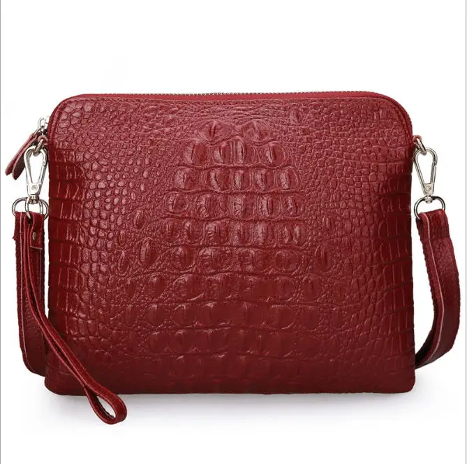Burgundy Сумка из спилка с узором под крокодиловую кожу, Модная элегантная женская сумка на плечо, высокое качество, клатч-мессенджер, Bolsas Femininas JOYHO - Цвет: Burgundy