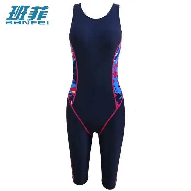 Buy Women Summer Sports Swimsuits Long Knee One Piece
