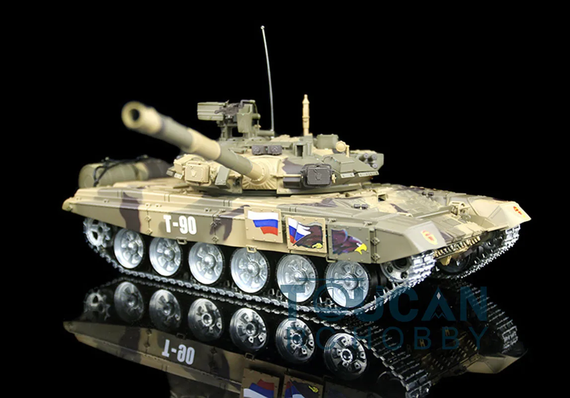 2,4 Ghz HengLong 1/16 масштаб Русский T90 RTR rc Танк металлические треки колеса 360 градусов вращения башни 3938 TH00153
