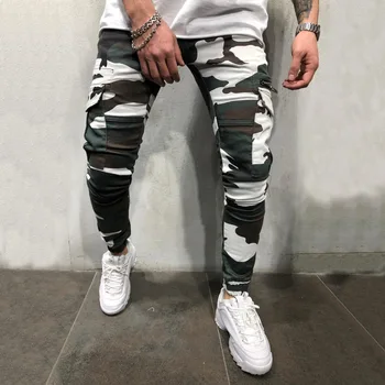 

Europe and the United States new street fashion camouflage sports casual trousers men's casual overalls