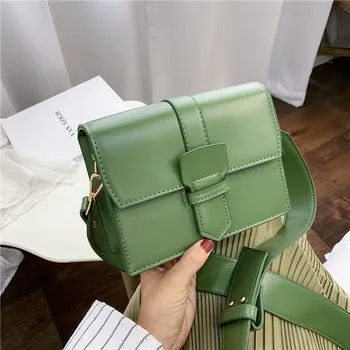 

Crossbody Bags For Women 2019 Shoulder Bags Solid colorr Bags Wide shoulder strap Women Handbags Famous Brand Rivet Small Ladies