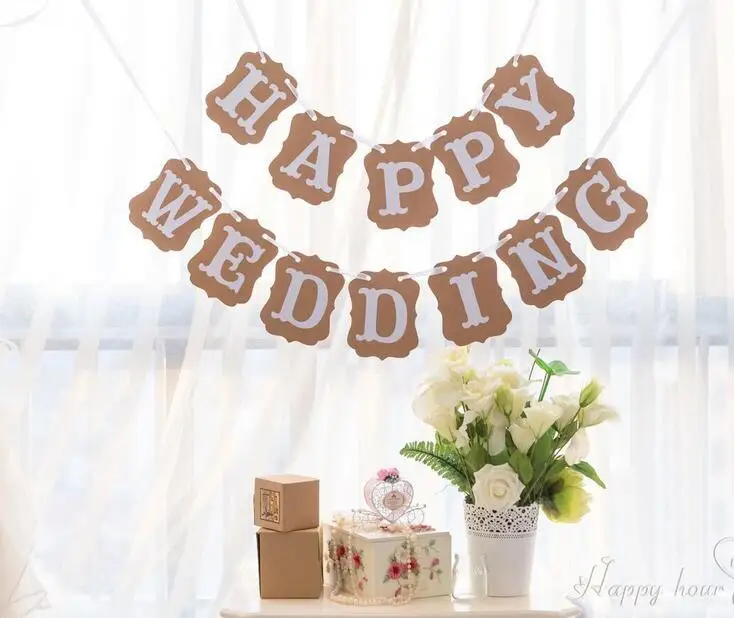 Festival wedding decoration bunting flag words hanging paperboard tags love is sweet party banner | Дом и сад
