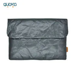 Vintage-Inspired Laptop Sleeve with Durable Fiber Material for 13-inch (Black)