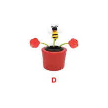 Солнечный откидной клапан Танцующая пчела цветок может автоматически качаться от солнечного света для декора Танцующий Цветок игрушка подарок Мода