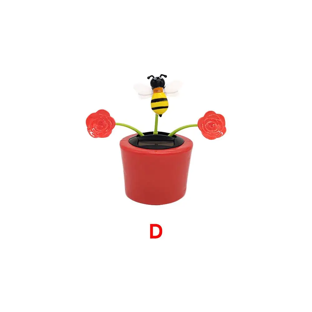 

New Solar Powered Flip Flap Dancing Bee Flower Can Swing Automatically By Sunlight For Decor Dancing Flower Toy Gift Fashion