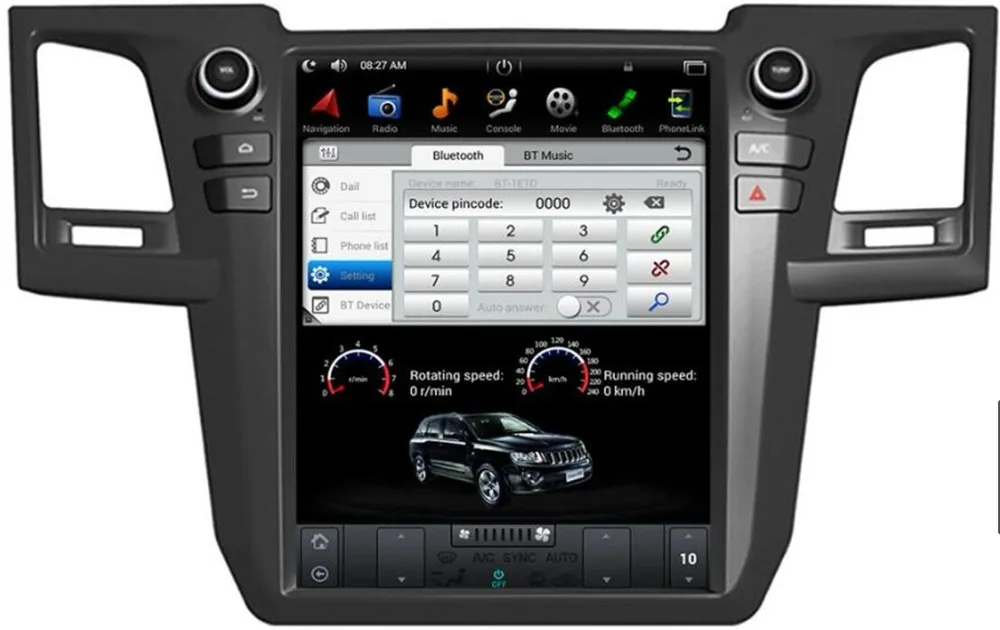 Best Pure 12.1"Tesla Android 7.1/6.0 Fit TOYOTA Fortuner/HILUX Revo 2010 2011 2012 2013 2014 2015 Car DVD Player Navigation GPS Radio 3