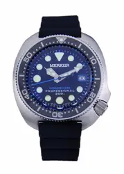 6105-8110 Керамическая рамка MERKUR NH35 Tuna Diver автоматические наручные часы Мужская Черепаха