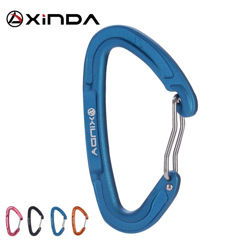 Small Carabiners Clip 16KN Alloy Wire Gate Heavy Duty Carabiner for Hammock Camping Hiking Fishing swings Keyring Yoga Dog Leash ect Activity XINDA Locking Carabiner Clips 