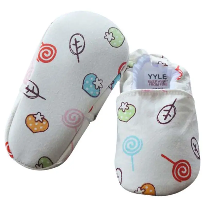 Spring and Autumn Baby Boy Girl Baby Cartoon Solid Indoor Frist Walkers Shoes Cute Cartoon Cotton Shoes 0-12M Y13