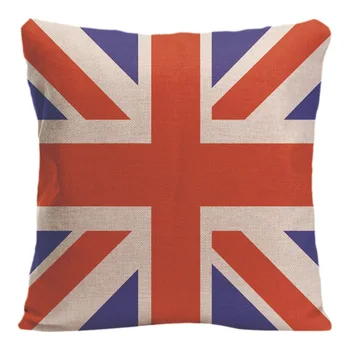

British Flag Pattern Cushion Cover Decorative Pillow For Sofa Car Covers Cross Pillow Case Cotton Linen Home Decor Pillowcase