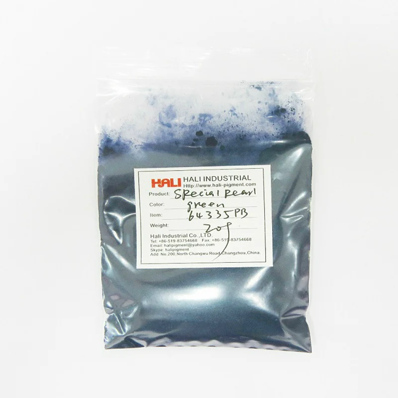 Special pearl pigment pearlescent pigment mica powder item:64535PB color:grass green 20 gram a lot.