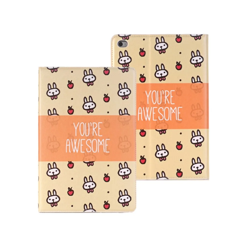 

Case For iPad mini 4 Luxury Cartoon pattern PU Leather Cover Flip Stand Hybrid Tablet Cover For iPad mini 4 Protective Case