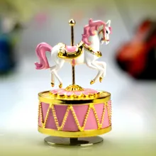 Romantic gold plated music box Carousel music box married birthday gift for girls home decor wedding gifts