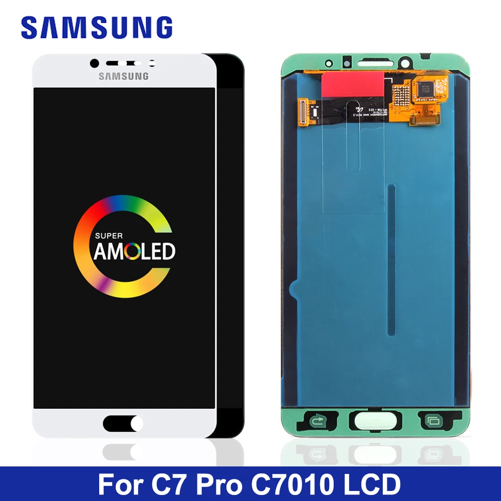 5,7 ''ЖК-дисплей для samsung Galaxy C7010 ЖК-экран C7 Pro SM-C7010Z C7pro дисплей кодирующий преобразователь сенсорного экрана в сборе
