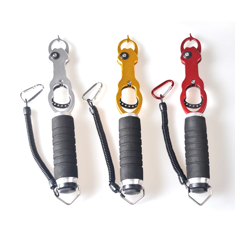 29cm 202g Pengawal Memancing Alloy Aluminium Portable Fishing Grabber Lip Alat Memancing Tang Alat Grip Klip dengan Skala