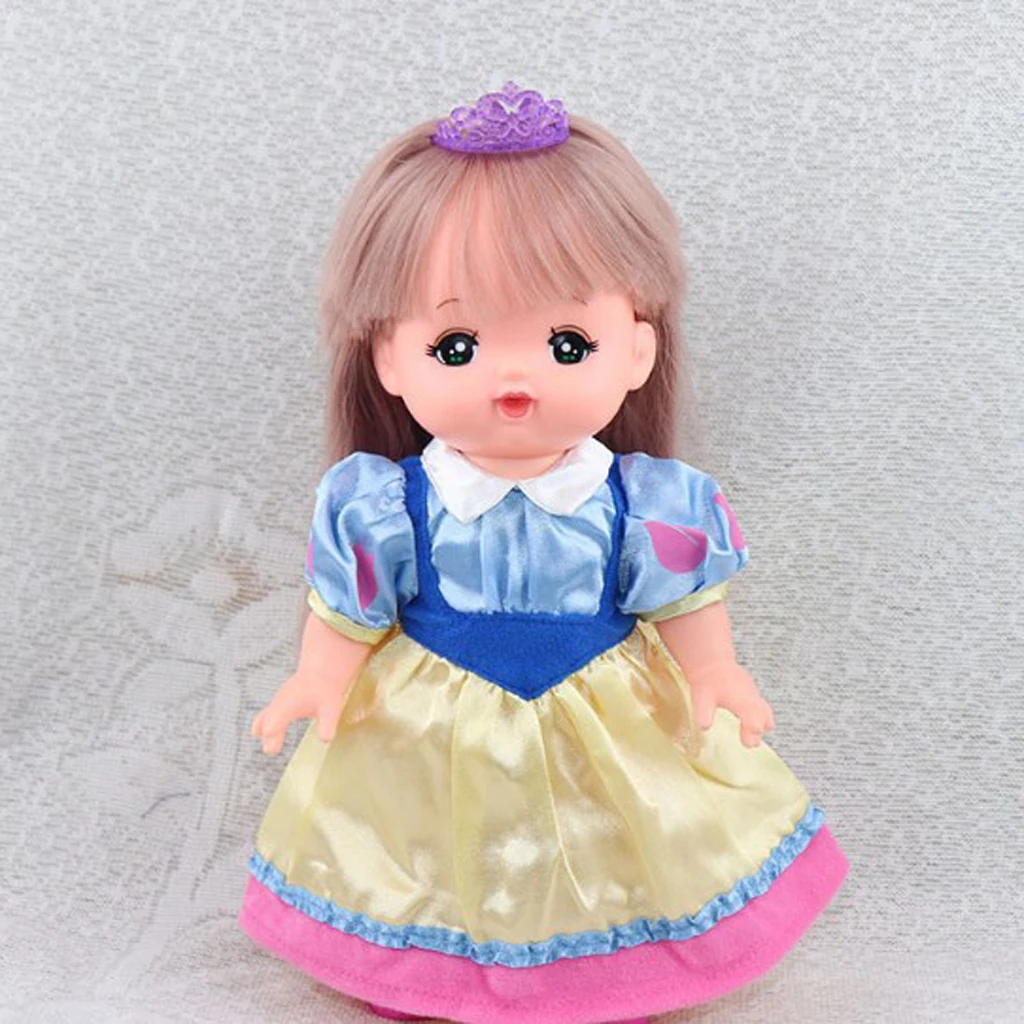  2 Pieces Handmade Fashion Dresses for 25cm Mellchan Baby Dolls 9-11inch Doll Dress up Accessory