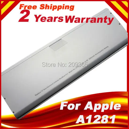 Special Price Laptop Battery for Apple A1281 A1286 Macbook Pro 15 Aluminum Unibody 2008 Version