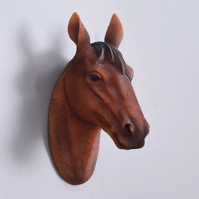 Horse Head Wall Hanging Simulation Animal Creative Simple Home Horse Head Wall Hanging Simulation Animal Creative Simple Home Living Room Background Arts Crafts Sculpture Decoration In Statues Sculptures From