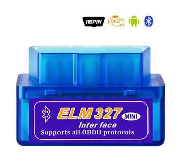 

Mini ELM327 Bluetooth 2.0 Interface V2.1 OBD2 OBD 2 Auto Diagnostic-Tool ELM 327 Works ON Android Torque/PC v 2.1 BT adapter