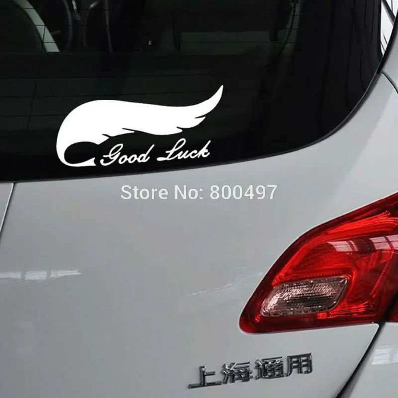 

Interesting Creative Fashion Car styling Feather Good Luck Car Sticker Car Accessories Decorative Decal Pattern Vinyl