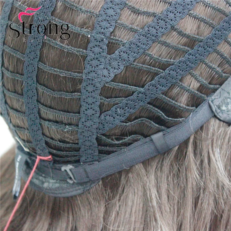 E-233 #8 new fashion sexy no bangs skin top 26 medium brown long wavy synthetic full wig (7)