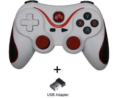 T3white with adapter T3 беспроводной Bluetooth геймпад пульт дистанционного управления Джойстик PC игра управление Лер для смартфона/планшета PK S3 управление Лер посылка - Цвет: T3white with adapter